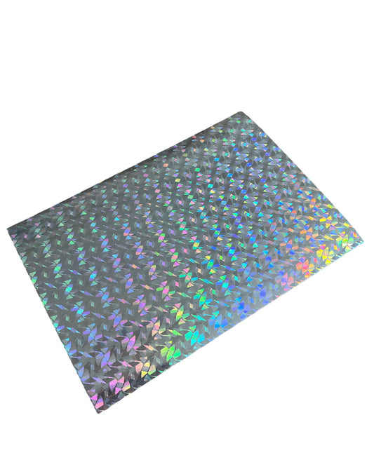 CRACKED ICE SILVER HOLOGRAPHIC - 280 GSM - Rainbow Card